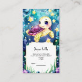 Betoverd Onder het Zee Turtle Baby shower Informatiekaartje (Voorkant)