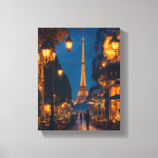 Betoverd Parijs: 3 Canvas Afdruk
