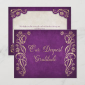 Betoverd Roos Castle bruiloft Bedankkaart (Voorkant / Achterkant)