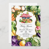 Betoverd Schattige Farmer's Market Baby shower Kaart (Voorkant / Achterkant)