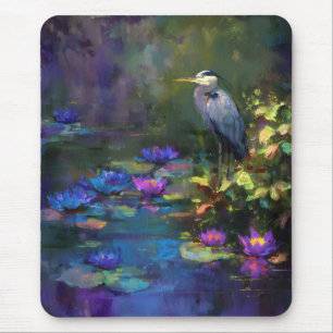 Betoverd Vijver Waterlelie Natuur Waterverf Muismat
