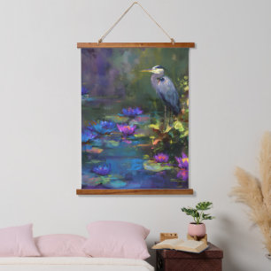 Betoverd Vijverwaterlelie Natuur Aquarel Hangend Wandkleed