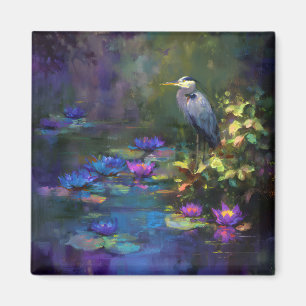 Betoverd Vijverwaterlelie Natuur Aquarel Magneet