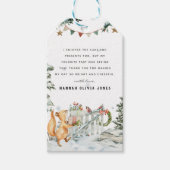 Betoverd winterbos | Birthday Cadeaulabel (Voorkant)