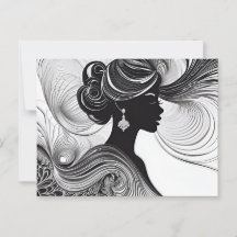 Betoverd zwart moderne mooie vrouw