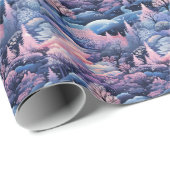 Betoverde Aurora Wonderland: Winterdesign Cadeaupapier (Rol Hoek)