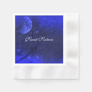 Betoverde Avond Blauw Witte Sweet Sixteen Custom Servetten