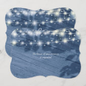 Betoverde Avond Fairy Lights Hout bruiloft Uitnodi Kaart (Voorkant / Achterkant)