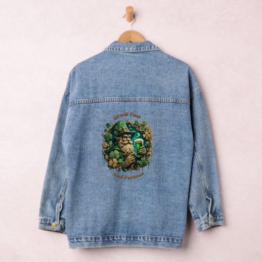 Betoverde Avond van Ale A Leprechauns Toast Denim Jacket (Hangar)