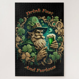 Betoverde Avond van Ale A Leprechauns Toast Legpuzzel
