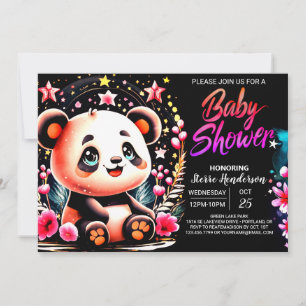 Betoverde Bamboe Panda Bliss Meisje Baby shower Kaart