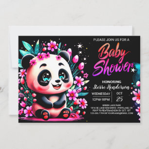 Betoverde Bamboe Panda Bliss Meisje Baby shower Kaart