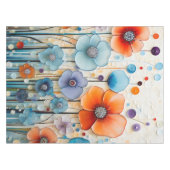Betoverde bloeiende weidebloemen tafelkleed (Voorkant (Horizontaal))