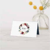 Betoverde Bloemen | Gepersonaliseerde bruiloft pla (Achterkant)