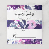 Betoverde Bloemen Paarse Bruiloft Receptie Tafel (Buitenkant ongevouwen)