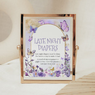 Betoverde Bloemenvlinder Late Night Luiers Poster