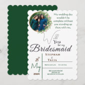 Betoverde bloemige elegantie bruidsmeisje voorstel kaart (Voorkant / Achterkant)