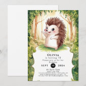 Betoverde Boho Hedgehog verjaardag Kaart (Voorkant / Achterkant)