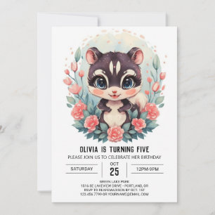 Betoverde Boho Skunk Verjaardag Kaart