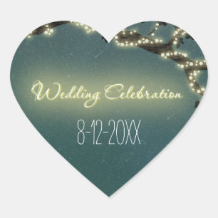 Betoverde boomtak rustieke bruiloft gunsten zegels