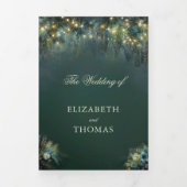Betoverde bos bos bos sprookje bruiloft drieluik uitnodiging (Cover)