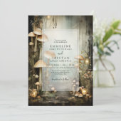 Betoverde Bos Bruiloft Kaart (Staand voorkant)