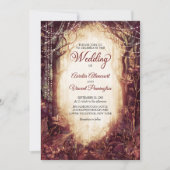 Betoverde Bos Bruiloft Kaart (Voorkant)