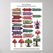 Betoverde bos directionele teken DIY Party Prop Poster (Voorkant)