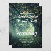Betoverde Bos Eiken Boom Fairy Lights Bruiloft Kaart (Voorkant / Achterkant)