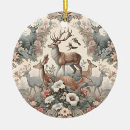 Betoverde Bos fluistert: Victoriaans Wildlife Keramisch Ornament