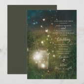 Betoverde Bos Mason Jar Rustieke Bruiloft Kaart (Voorkant / Achterkant)