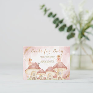 Betoverde Bos Paddenstoel Baby Shower Boeken voor Informatiekaartje