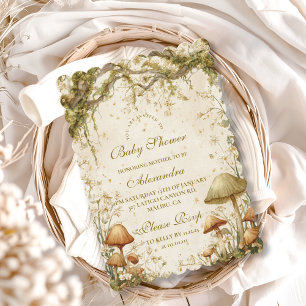 Betoverde Bos Paddenstoel Baby Shower Kaart