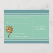 Betoverde bos patchwork bloem sprookje boom uitnodiging briefkaart (Achterkant)