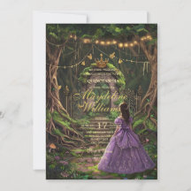 Betoverde Bos Quinceañera Uitnodiging | Sprookje