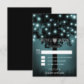 Betoverde Bos Rustieke Boom Bruiloft RSVP Kaarten (Voorkant / Achterkant)