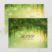 Betoverde Bos Rustieke RSVP Trouw Postkaart Uitnodiging Briefkaart (Voorkant / Achterkant)