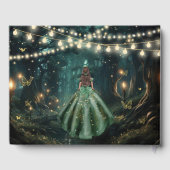 Betoverde bos smaragdgroene jurk Quinceanera Gastenboek (Achterkant)