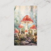 Betoverde Bos Toadstool Paddestoel Luier Raffle Visitekaartje (Achterkant)