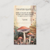 Betoverde Bos Toadstool Paddestoel Luier Raffle Visitekaartje (Voorkant)