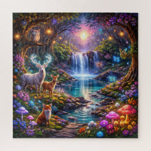 Betoverde Bos Waterval Puzzel