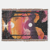 Betoverde bos zonsondergang deken (Voorkant)