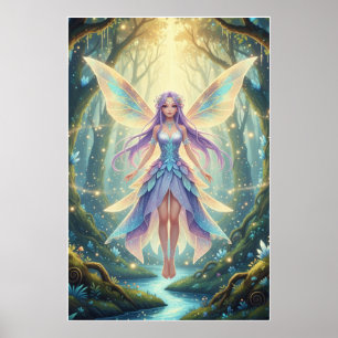 Betoverde Bosfee   Magische Fantasie Kunst  Poster