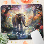 Betoverde bosolifant gepersonaliseerd muismat