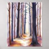 Betoverde bospad poster (Voorkant)