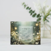 Betoverde bospad van bloemen RSVP (Staand voorkant)