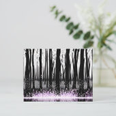 Betoverde bosschaduwen en dansende bloemblaadjes briefkaart (Staand voorkant)