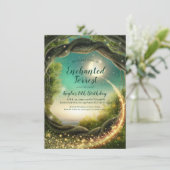 Betoverde bossen, glinsterende uitnodigingen (Staand voorkant)