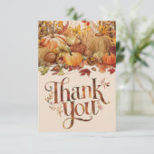 Betoverde Charmante Herfst Herfst Bedankkaart (Staand voorkant)