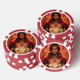 Betoverde Deck Muse Man in het Rood Poker Chips